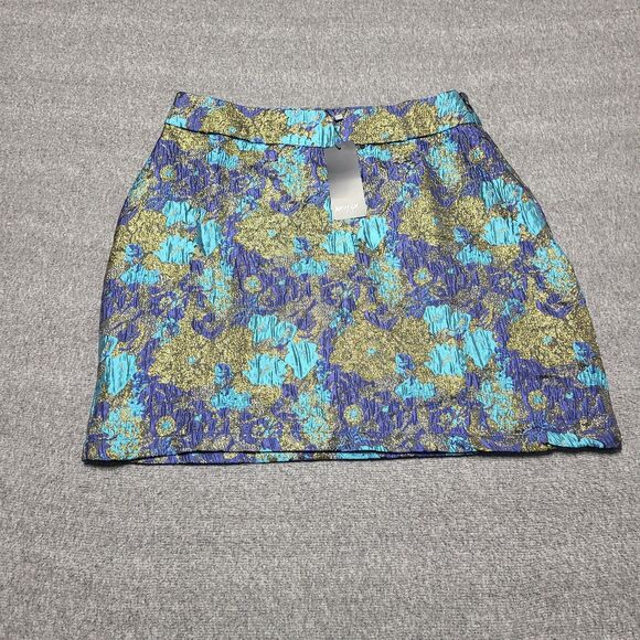 Nasty Gal Womens Skirt 8 Metallic Bracade Multicolor Boho Festival Glitter Party - Picture 1 of 9